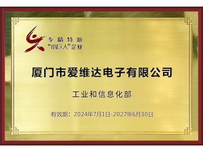 國家專精特新“小巨人”企業